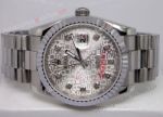 Replica Rolex Silver Micro Face Stainless Steel Watch for Men